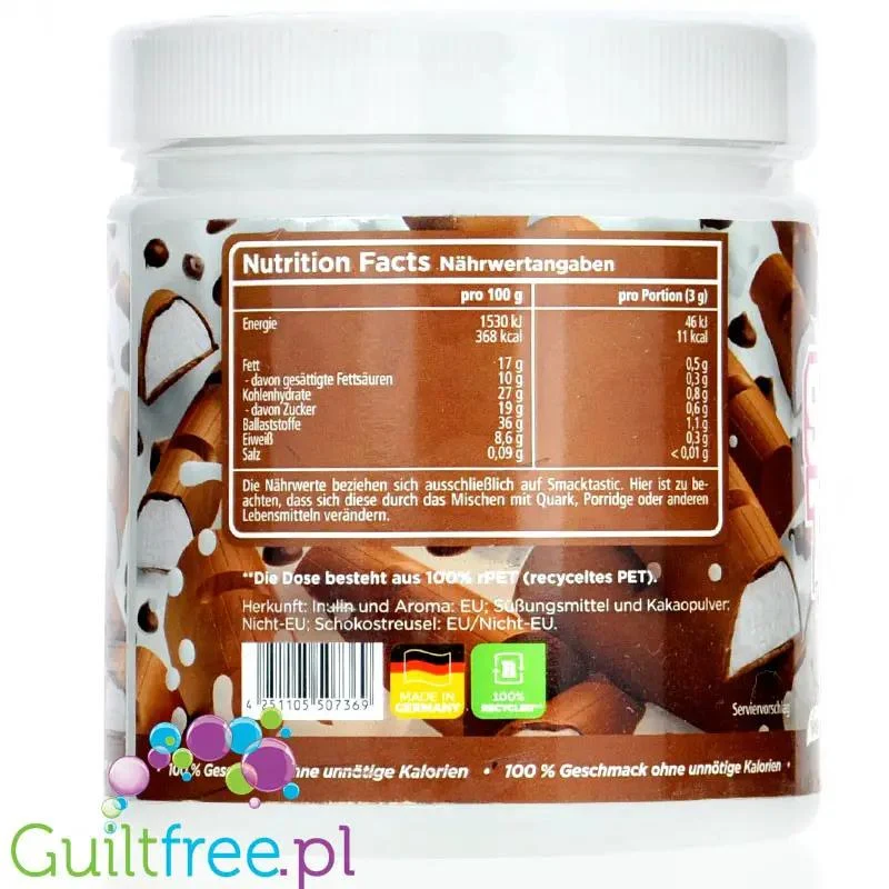 Rocka Nutrition Smacktastic Kiddy Schoko Choco Chip 250g - słodzący aromat mlecznej czekolady w proszku