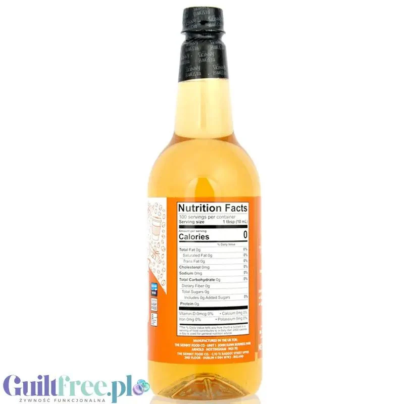 Skinny Food Barista Cinnamon Swirl 1L - syrop zero kalorii do kawy, bez cukru, smak Cynamonki