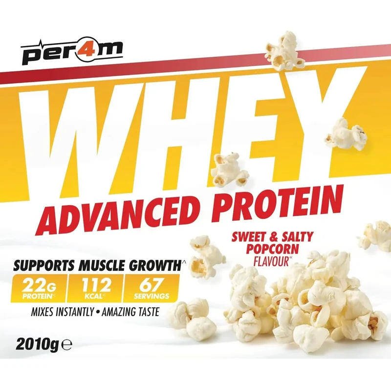 Per4m Whey Advanced Protein Sweet & Salty Popcorn 2010g - gęsta odżywka białkowa WPC, WPI & MPC