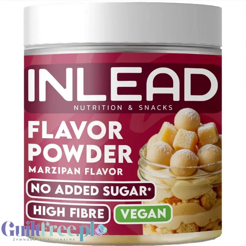 Inlead Flavor Powder Marzipan 90g - błonnikowy aromat słodzący w proszku bez cukru, Marcepan