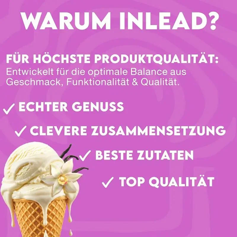 Inlead Flavor Powder Vanilla 90g - błonnikowy aromat słodzący w proszku bez cukru, Wanilia