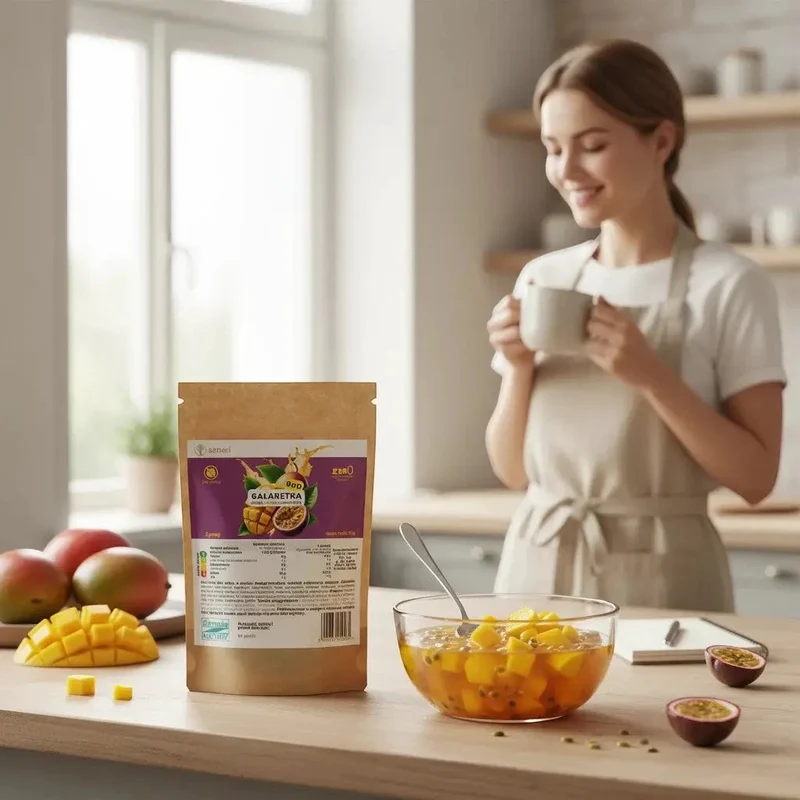 Sansei Galaretka Mango-Marakuja 19kcal - galaretka bez cukru o smaku mango z maracują