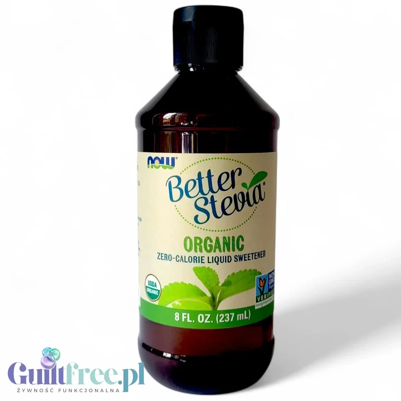 NOW Better Stevia Organic 237ml - organiczny słodzik ze stewią bez gliceryny