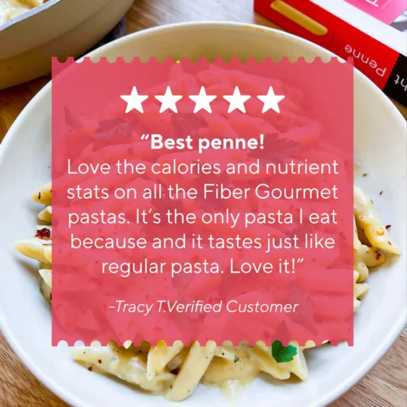 Fiber Gourmet Light Penne - błonnikowy makaron low carb 48% mniej kalorii, kształt pióra