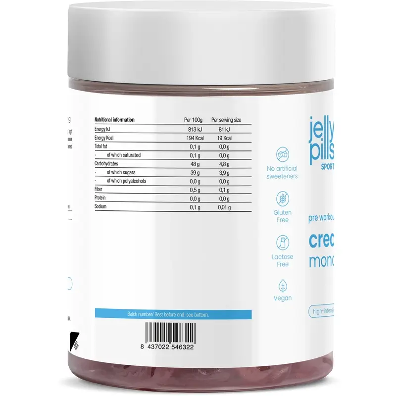 Jelly Pills Creatine Monohydrate Strawberry, 60 units