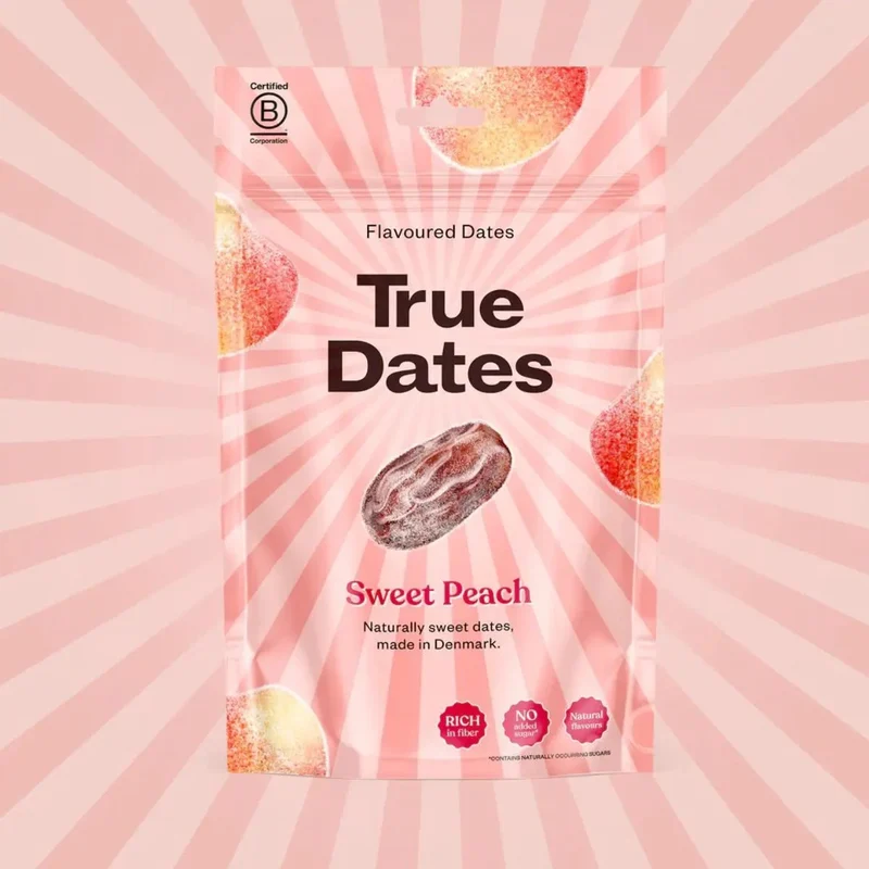 True Dates Sweet Peach - daktyle bez dodatku cukru z naturalnym aromatem brzoskwiniowym