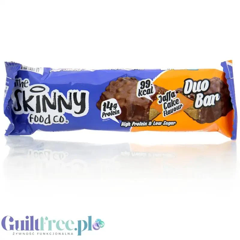 Skinny Food Duo Bar Jaffa Cake - wegański bezglutenowy baton białkowy 2 x 98kcal