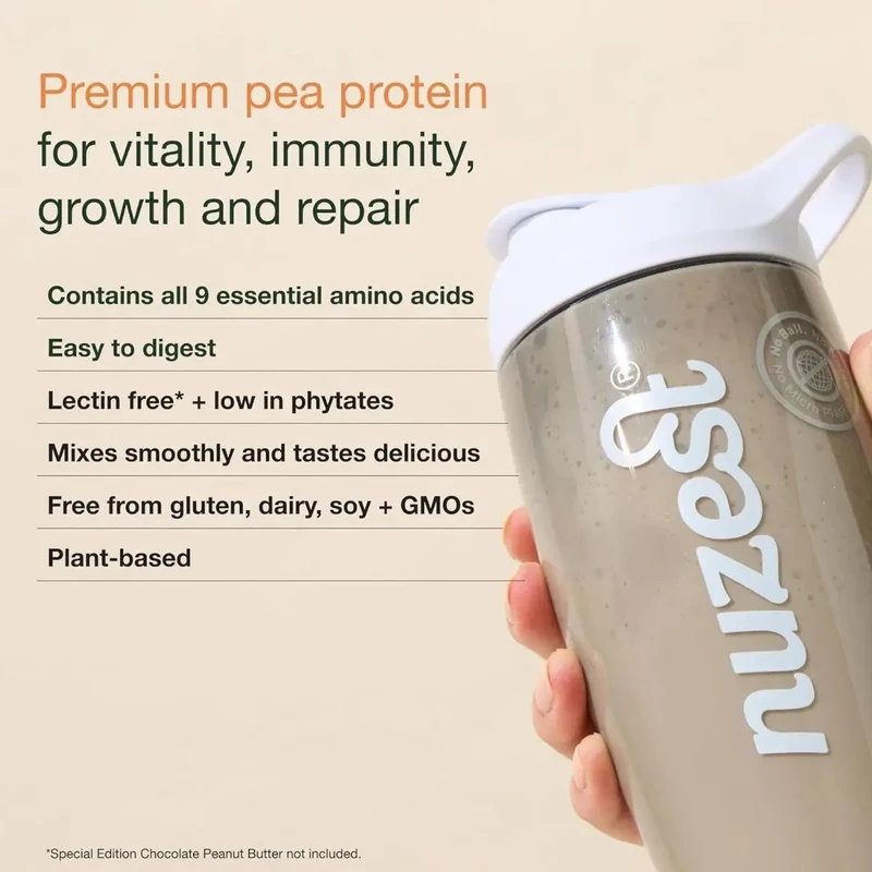 Nuzest Clean Lean Protein Smooth Vanilla 0,5kg - wegańska odżywka białkowa o wspaniałym składzie na bazie europejskiego grochu