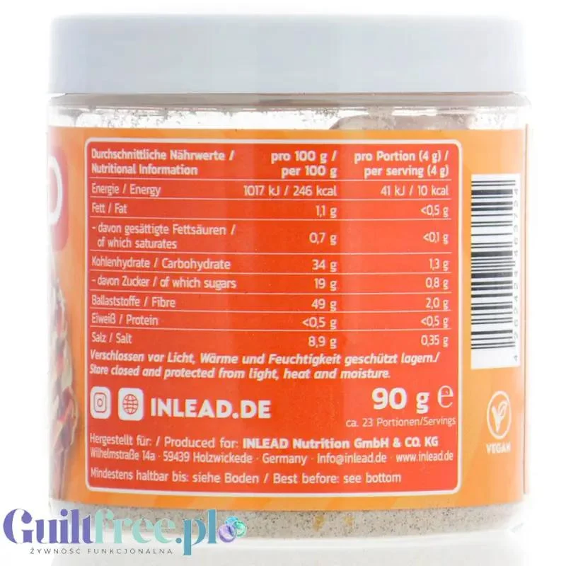 Inlead Flavor Powder Salted Caramel 90g - błonnikowy aromat słodzący w proszku o smaku Solony Karmel
