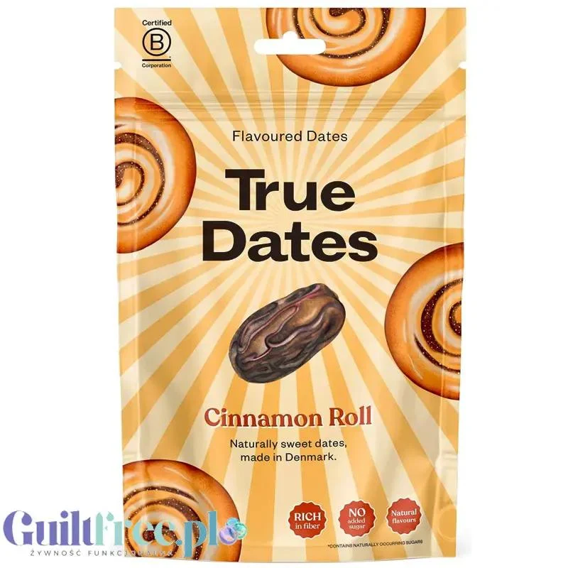True Dates Cinnamon Roll - daktyle nadziewane bez dodatku cukru z naturalnym aromatem cynamonki