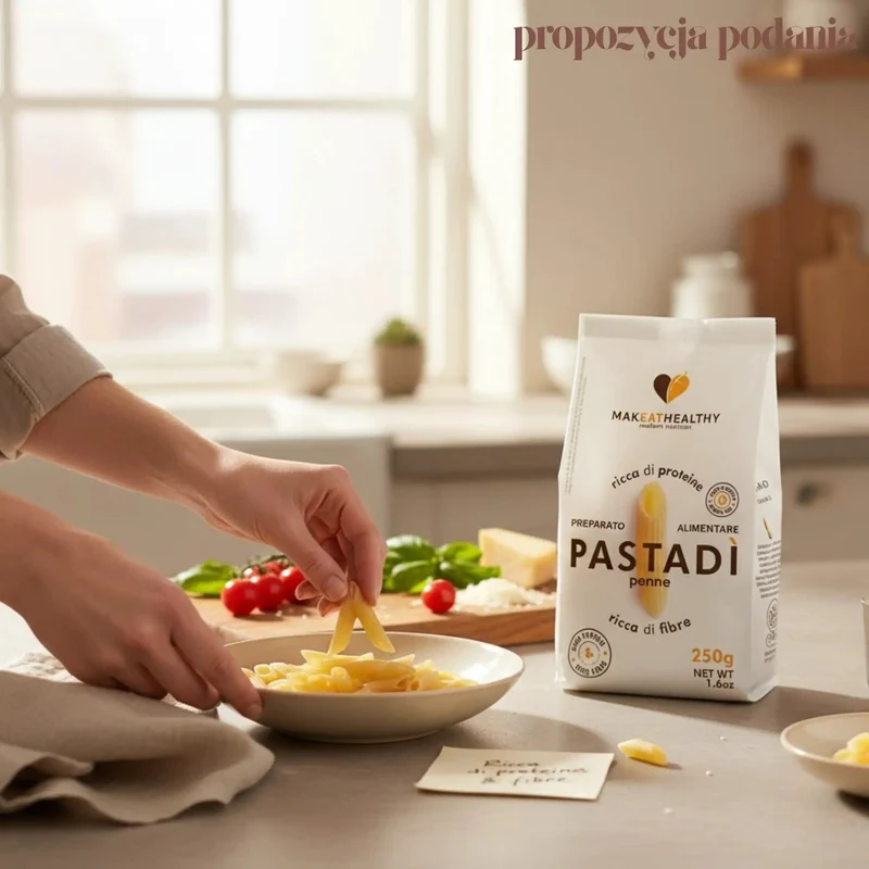 MakEatHealthy High Protein Pastadi Penne - włoski makaron proteinowy niskowęglowodanowy
