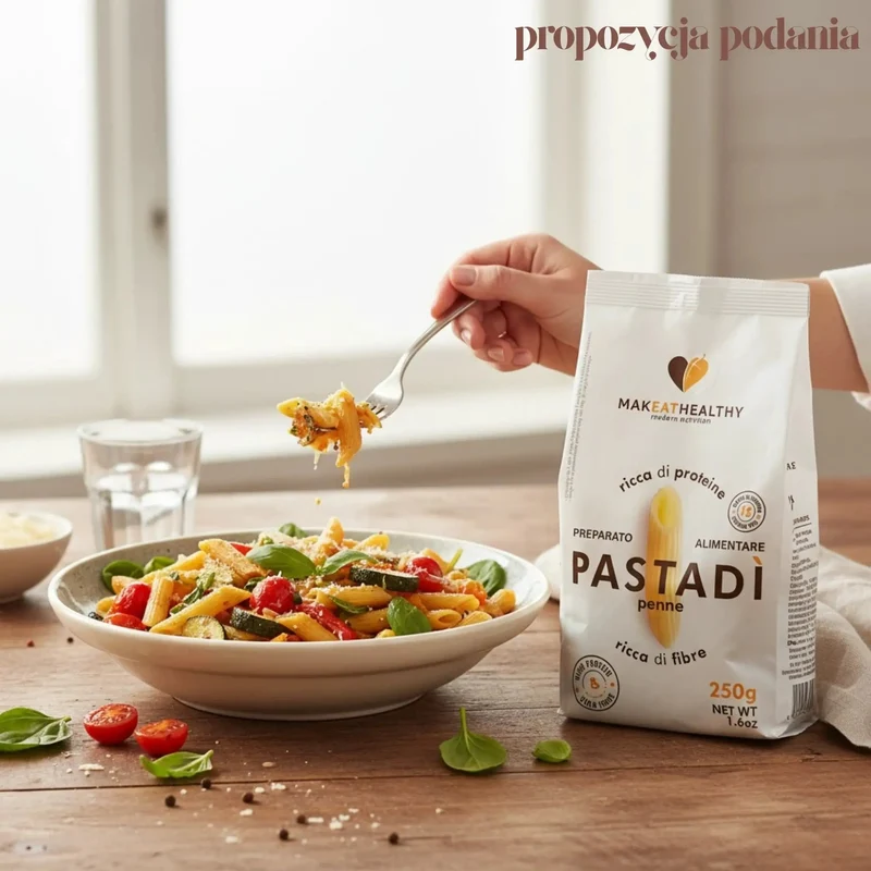 MakEatHealthy High Protein Pastadi Penne - włoski makaron proteinowy niskowęglowodanowy
