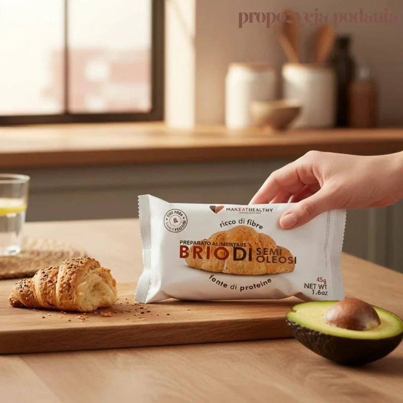 MakEatHealthy Brio Di Semi Oleosi - niskowęglowodanowy croissant z makiem i sezamem 22% błonnika