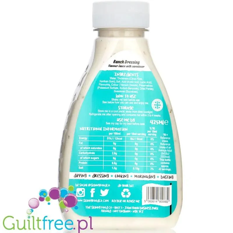 Skinny Food Ranch Dressing - sos majonezowy ranczerski bez tłuszczu