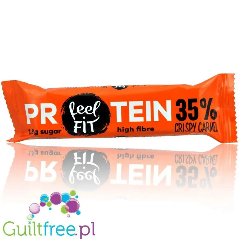 FeelFIT Protein Crispy Caramel baton proteinowy z karmelem w polewie kakaowej