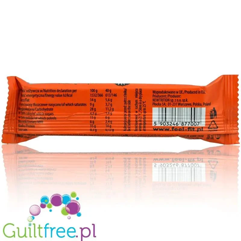 FeelFIT Protein Crispy Caramel baton proteinowy z karmelem w polewie kakaowej