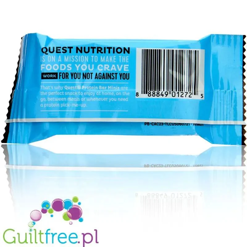 Quest Bar Mini Cookies & Cream 80kcal - baton proteinowy Ciasteczka & Krem 8g białka