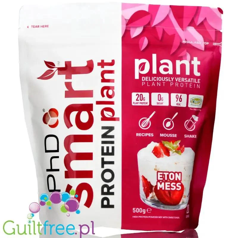 Phd Smart Plant Strawberry (Eton Mess) - wegańska odżywka białkowa, Truskawka & Bita Śmietana