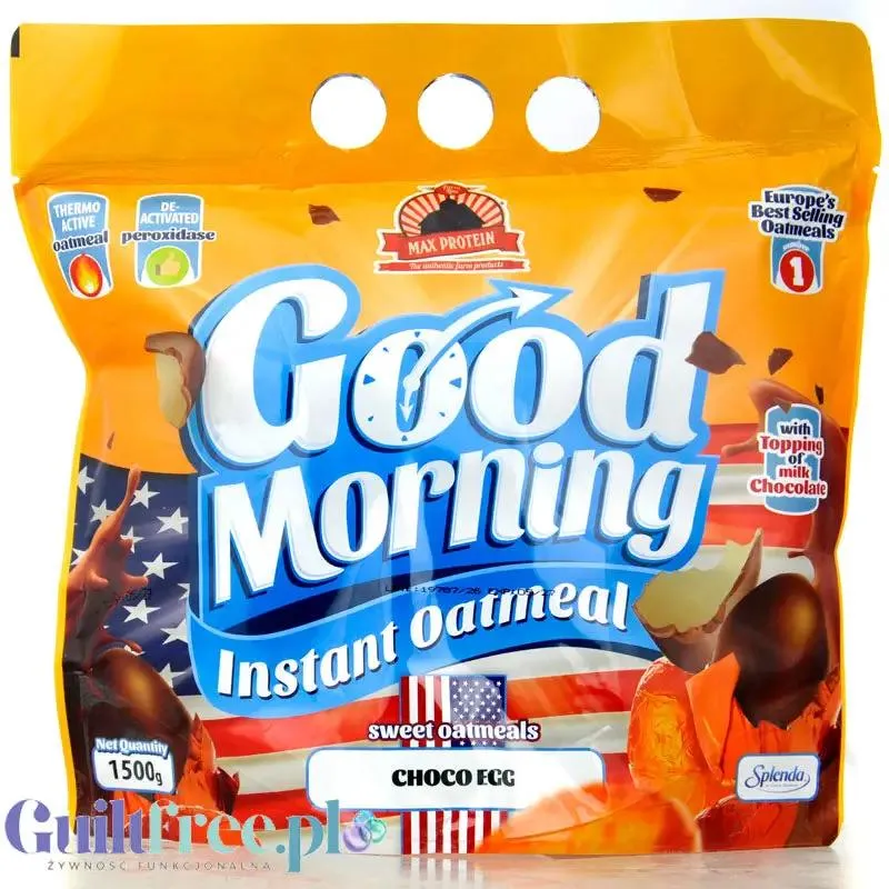 Max Protein Good Morning Oatmeal Choco Egg 1,5kg owsianka instant o smaku kinderkowym