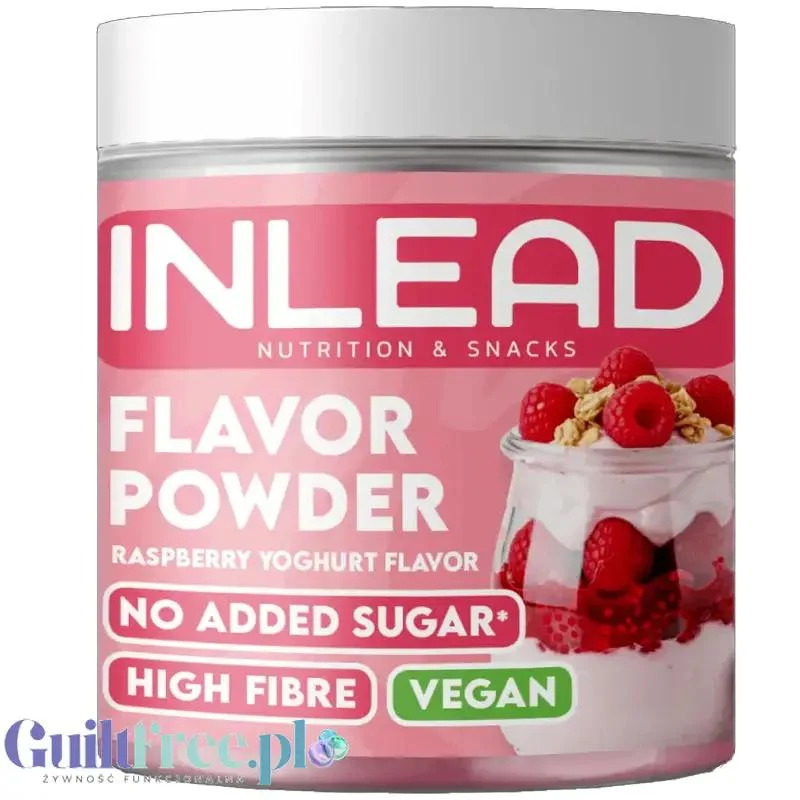 Inlead Flavor Powder Raspberry Yoghurt 90g - błonnikowy aromat słodzący w proszku bez cukru