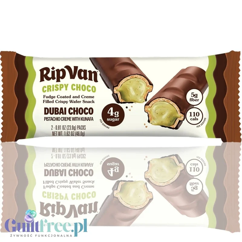 Rip Van Crispy Choco Dubai Choco Pistachio Creme Kunafa - wafelek w czekoladzie nadziewany kremem pistacjowym