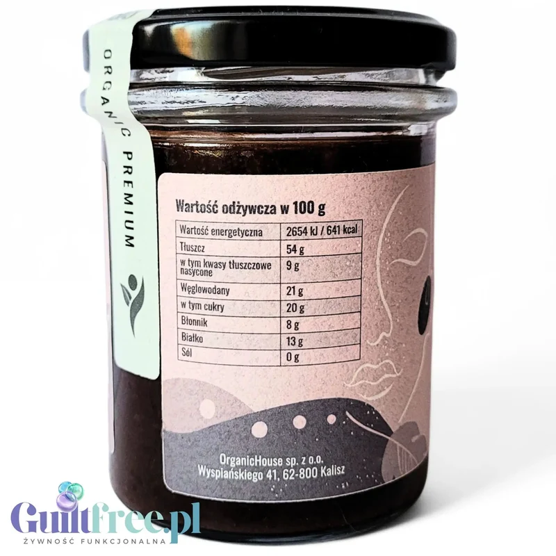 Organic House Chocco Mamma - ekologiczny krem z orzechów laskowych i kakao bez oleju palowego i laktozy