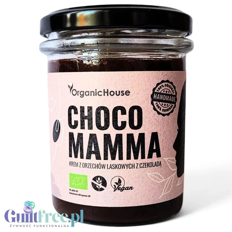Organic House Chocco Mamma - ekologiczny krem z orzechów laskowych i kakao bez oleju palowego i laktozy