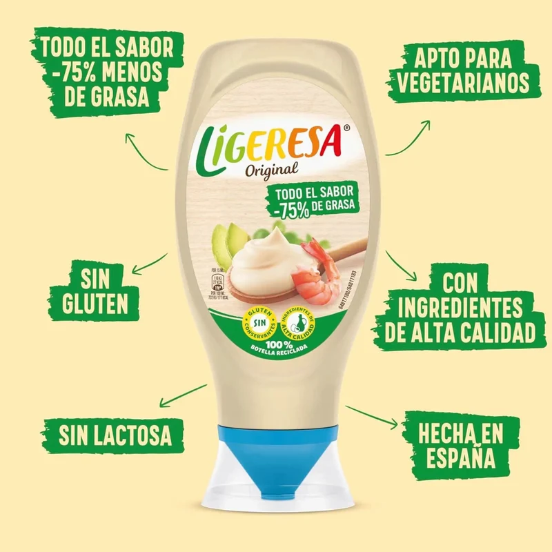 Ligeresa Original 430ml - majonez niskotłuszczowy z octem balsamicznym
