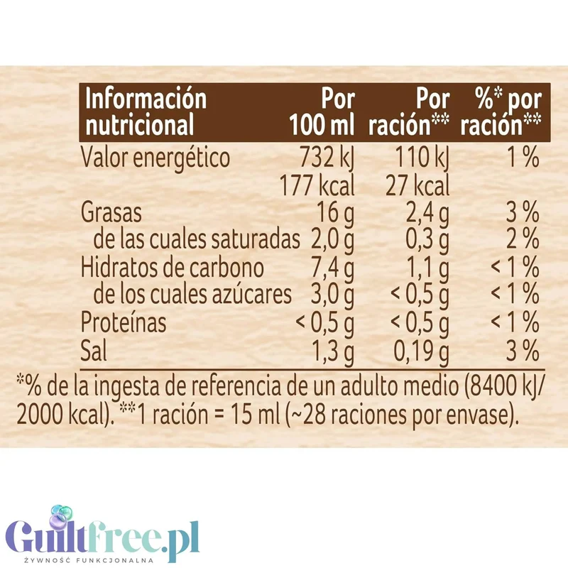 Ligeresa Original 430ml - majonez niskotłuszczowy z octem balsamicznym