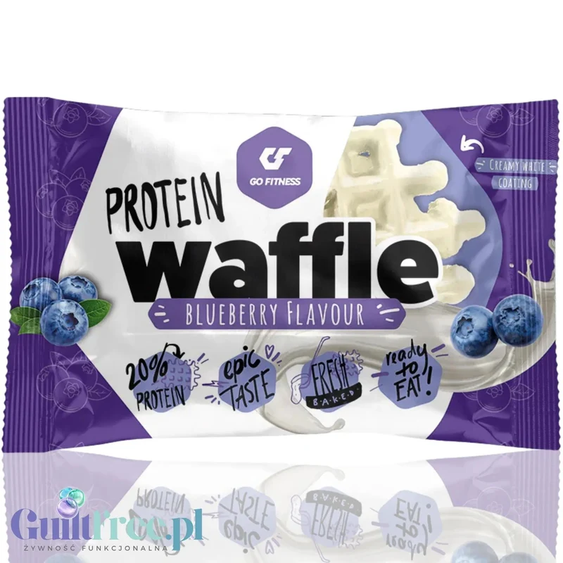 Go Fitness Protein Waffle Blueberry - gofr proteinowy w polewie 206kcal & 12g białka