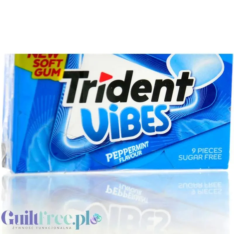 Trident Vibes Peppermint - miękka guma do żucia bez cukru, z ksylitolem