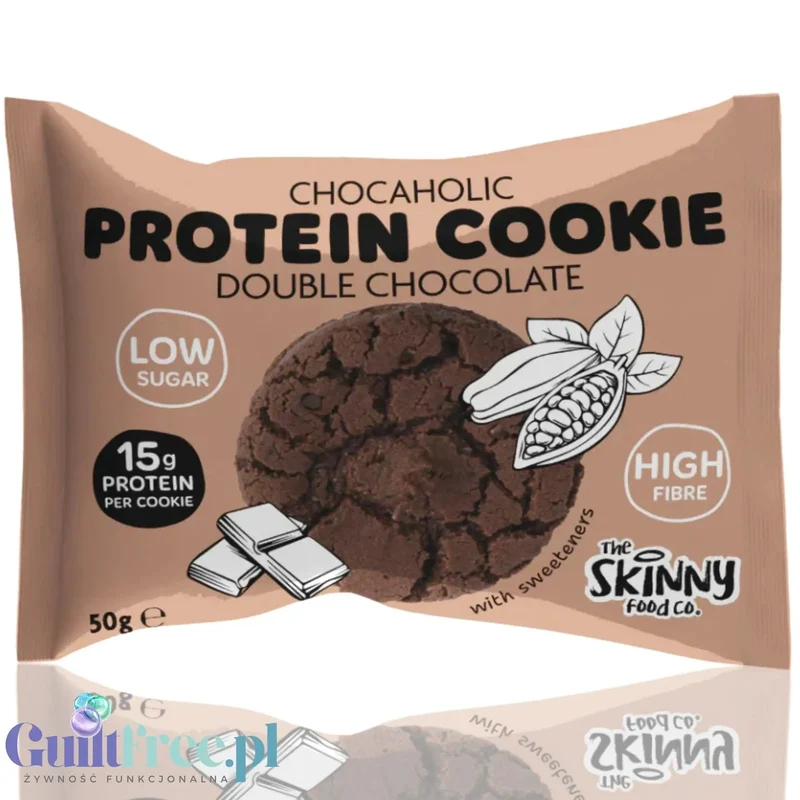Skinny Food Chocaholic Protein Cookie Double Chocolate - proteinowe ciastko bez cukru mocno czekoladowe