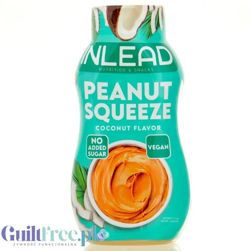 Inlead Peanut Squezze Coconut 500ml - krem orzechowo-kokosowy w wyciskanej tubie, bez dodatku cukru