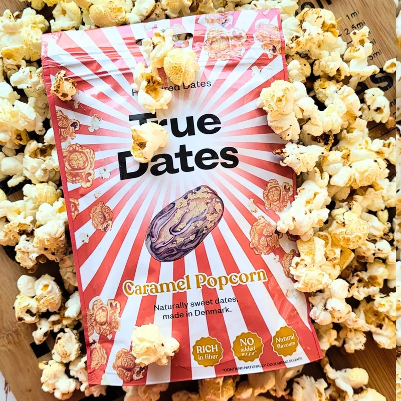 True Dates Caramel Popcorn - daktyle bez dodatku cukru o smaku karmelowego popcornu