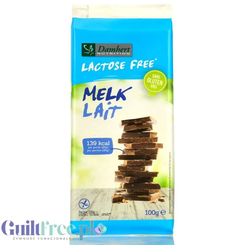 Damhert Lactose Free Lait - bezlaktozowa mleczna czekolada bez glutenu