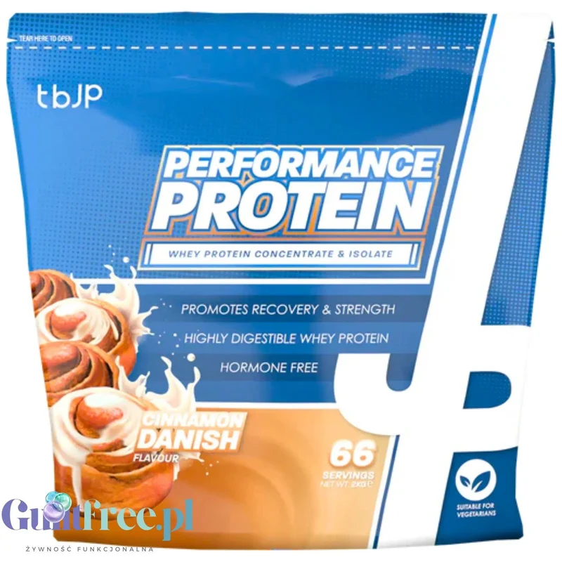 TBJP Performance Protein Whey & Isolate Cinnamon Danish 2kg - odżywka białkowa WPC & WPI