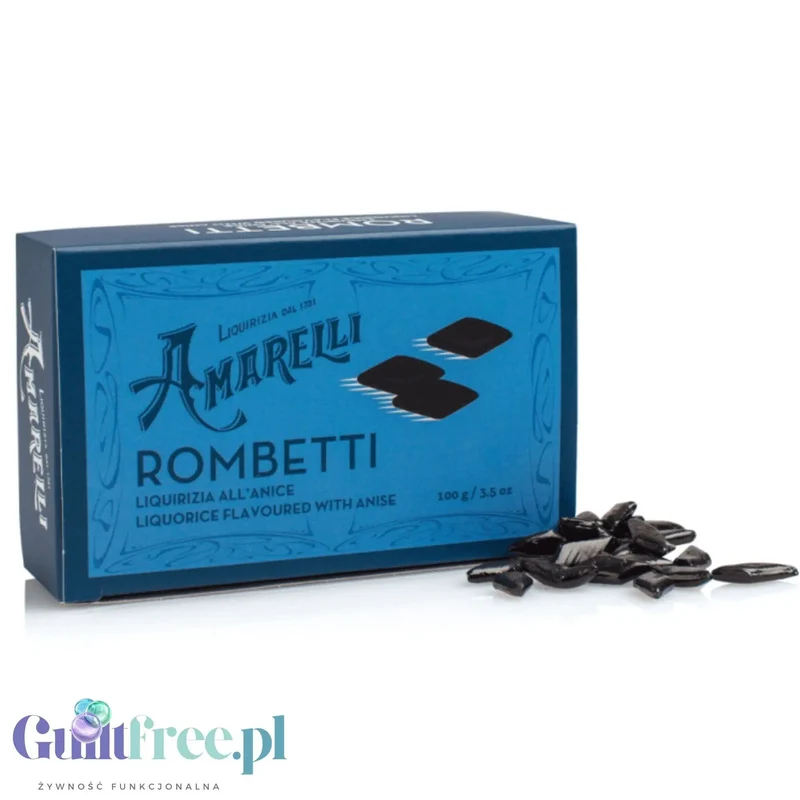 Amarelli Liquirizia Rombetti All'Anice 100g - kalabryjska lukrecja anyżkowa 100% bez cukru i słodzików