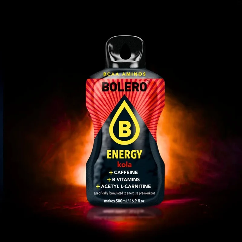 Bolero Energy Cola 14g - napój energetyczny bez cukru z kofeiną, acetylo-L-karnityną i witaminami z grupy B