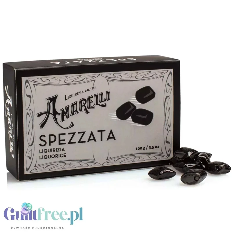 Amarelli Liquirizia Spezzata 100g - czysta kalabryjska lukrecja anyżkowa 100% bez cukru i słodzików