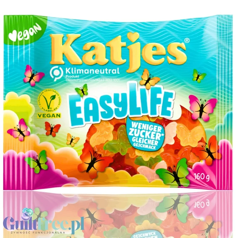 Katjes EasyLife Winegums 195g - wegańskie żelki 30% mniej cukru bez słodzików