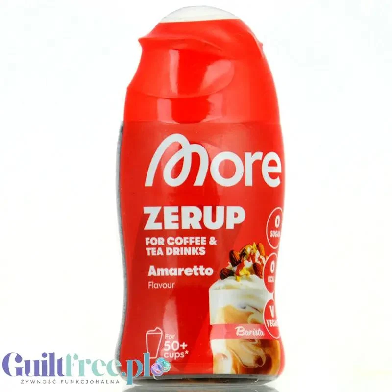 More Nutrition Zerup Amaretto - skoncentrowany syrop do kawy i herbaty bez cukru i kalorii