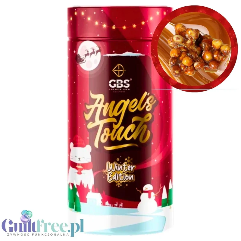 GBS Angel's Touch, Toffeenut 100g - smakowa kawa rozpuszczalna o podwyższonej zawartości kofeiny bez cukru