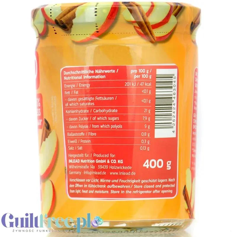 Inlead Fruit Spread Apple Cinnamon - dżem frużelina jabłkowa z cynamonem tylko 47kcal