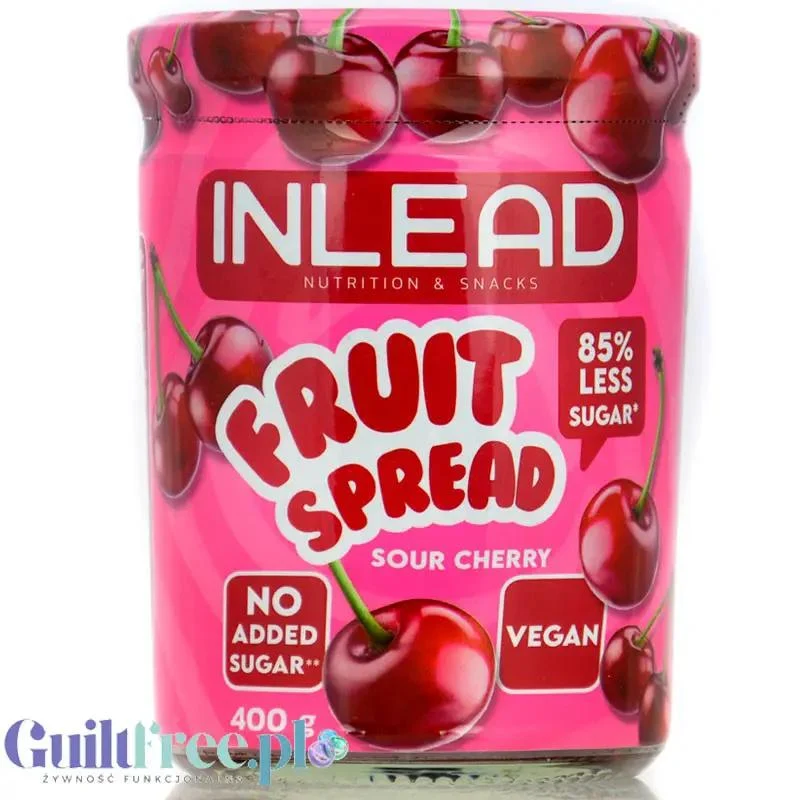 Inlead Fruit Spread Sour Cherry - wiśniowy dżem frużelina bez dodatku cukru tylko 47kcal