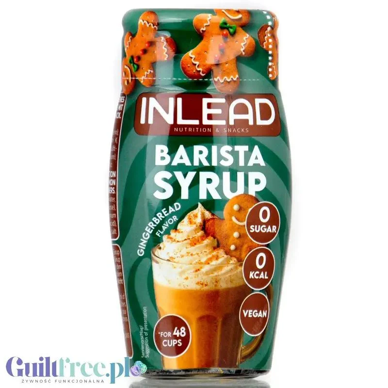 Inlead Barista Syrup Gingerbread - skoncentrowane piernikowe kropelki do kawy bez cukru i kalorii