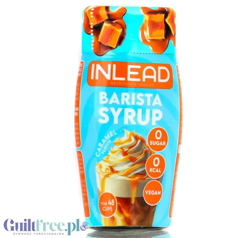 Inlead Barista Syrup Caramel - skoncentrowane kropelki do kawy bez cukru i kalorii na 8L