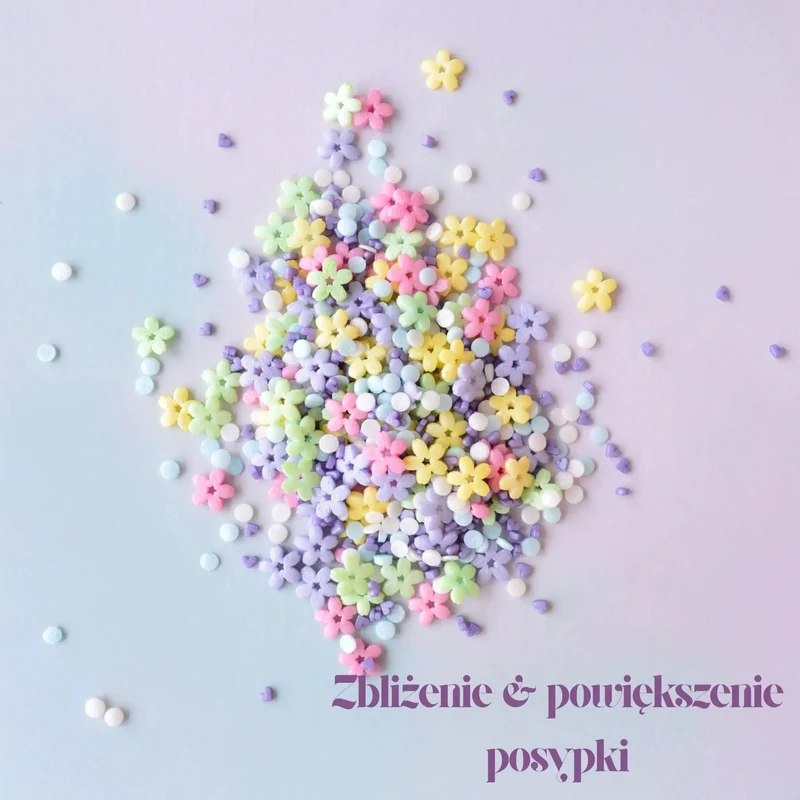 NO SUGAR SUGAR Streusel Mix Flower Power - pastelowa posypka bez cukru z erytrolem 72kcal