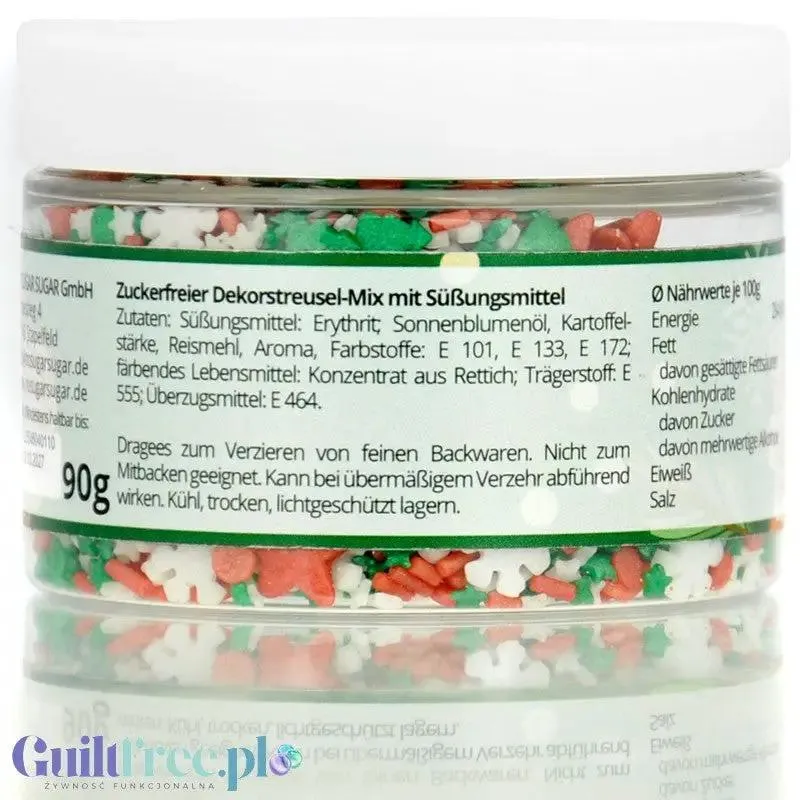 NO SUGAR SUGAR Streusel Mix Winter Love - świąteczna posypka bez cukru z erytrolem