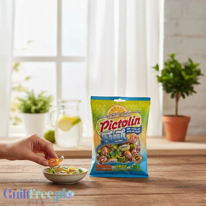 Pictolin Fresh landrynki bez cukru 65g (Cytryna, Pomarańcza, Limonka)