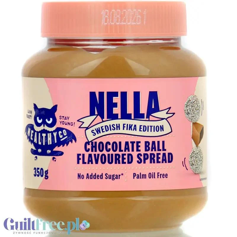 HealthyCo Nella Chocolate Ball - krem czekoladowy o smaku kawy i kokosa, bez cukru i oleju palmowego